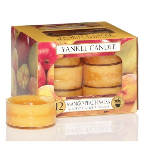Yankee Candle Aromatické čajové svíčky Mango Peach Salsa 12 x 9