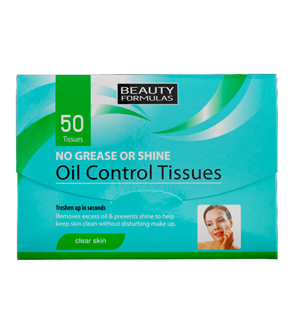 Beauty Formulas Matující pleťové ubrousky (Oil Control Tissues) 50 ks