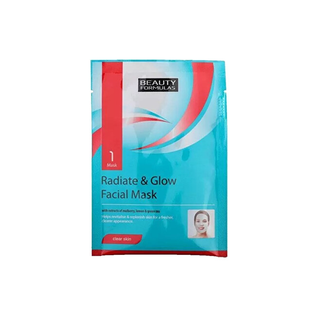 Beauty Formulas Rozjasňující pleťová maska (Radiate & Glow Facial Mask) 1 ks