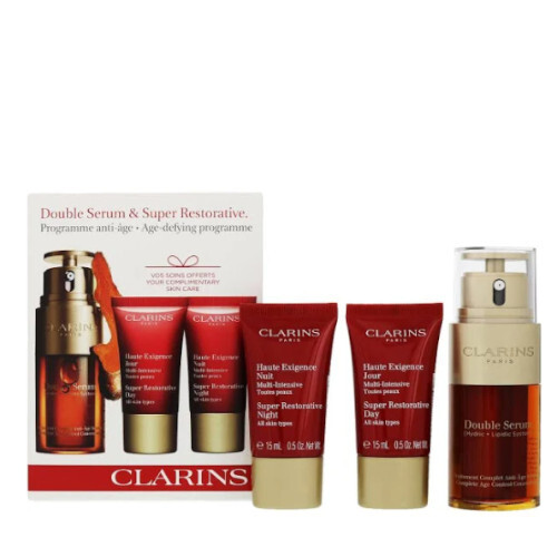 Clarins Dárková sada pleťové péče Double Serum & Super Restorative
