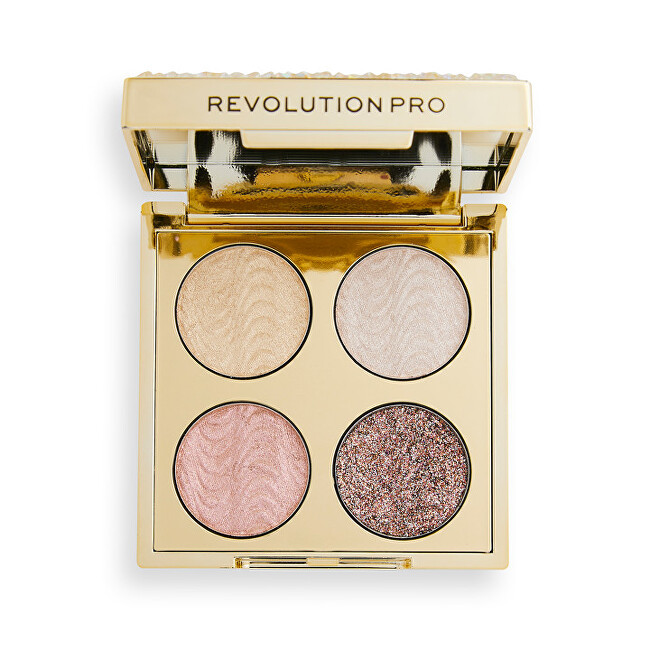 Revolution PRO Paletka očních stínů Ultimate Crystal Eye Quad Champagne Crystal 3