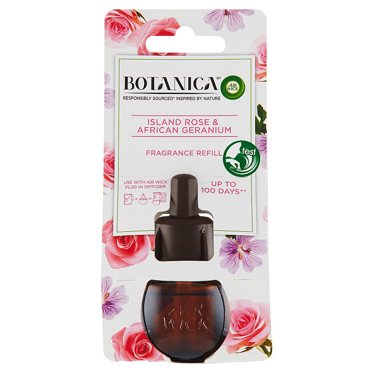 Botanica by Air Wick náplň do elektrického přístroje exotická růže a africká pelargónie 19 ml