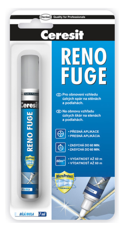 Ceresit stop vlhkosti obnovovač spár Reno Fuge bílý 7 ml