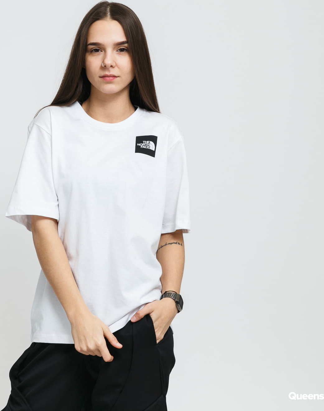 The North Face W BF Fine Tee bílé XL