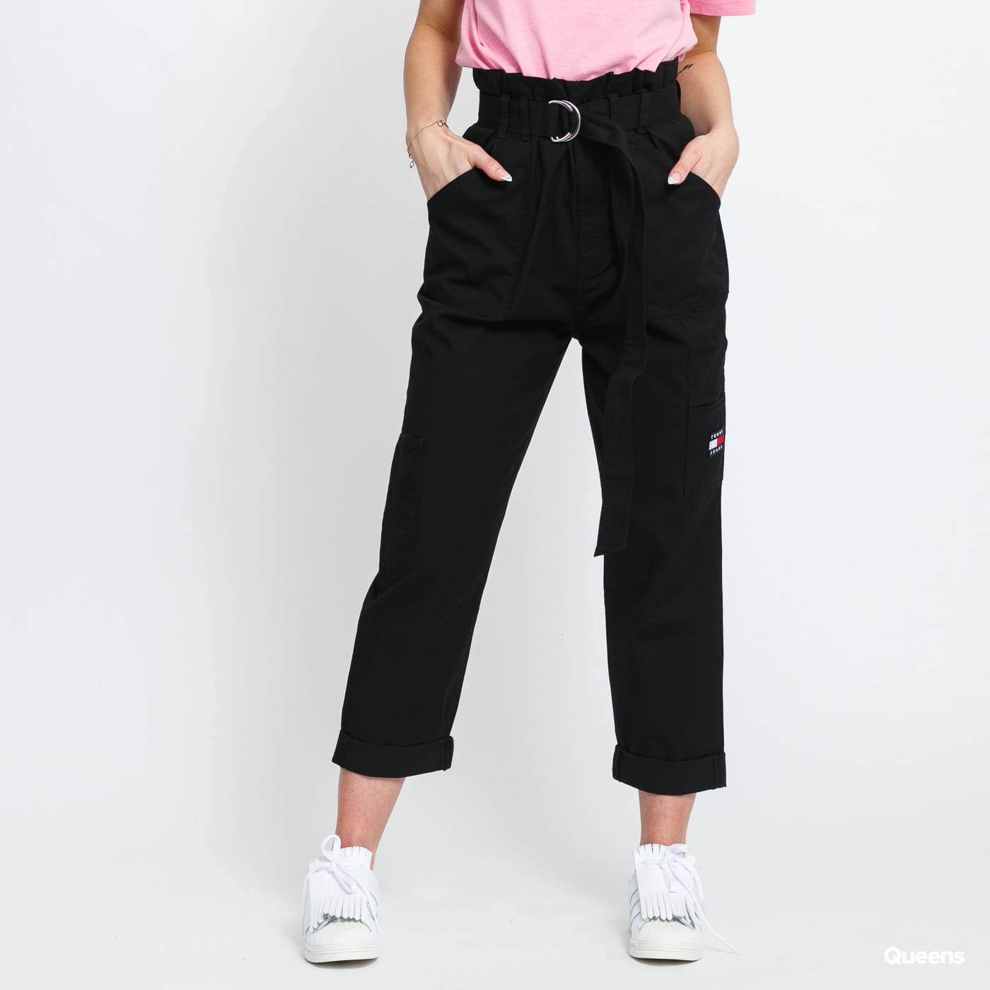 TOMMY JEANS W Paperbag Cargo Pant černé 30/30