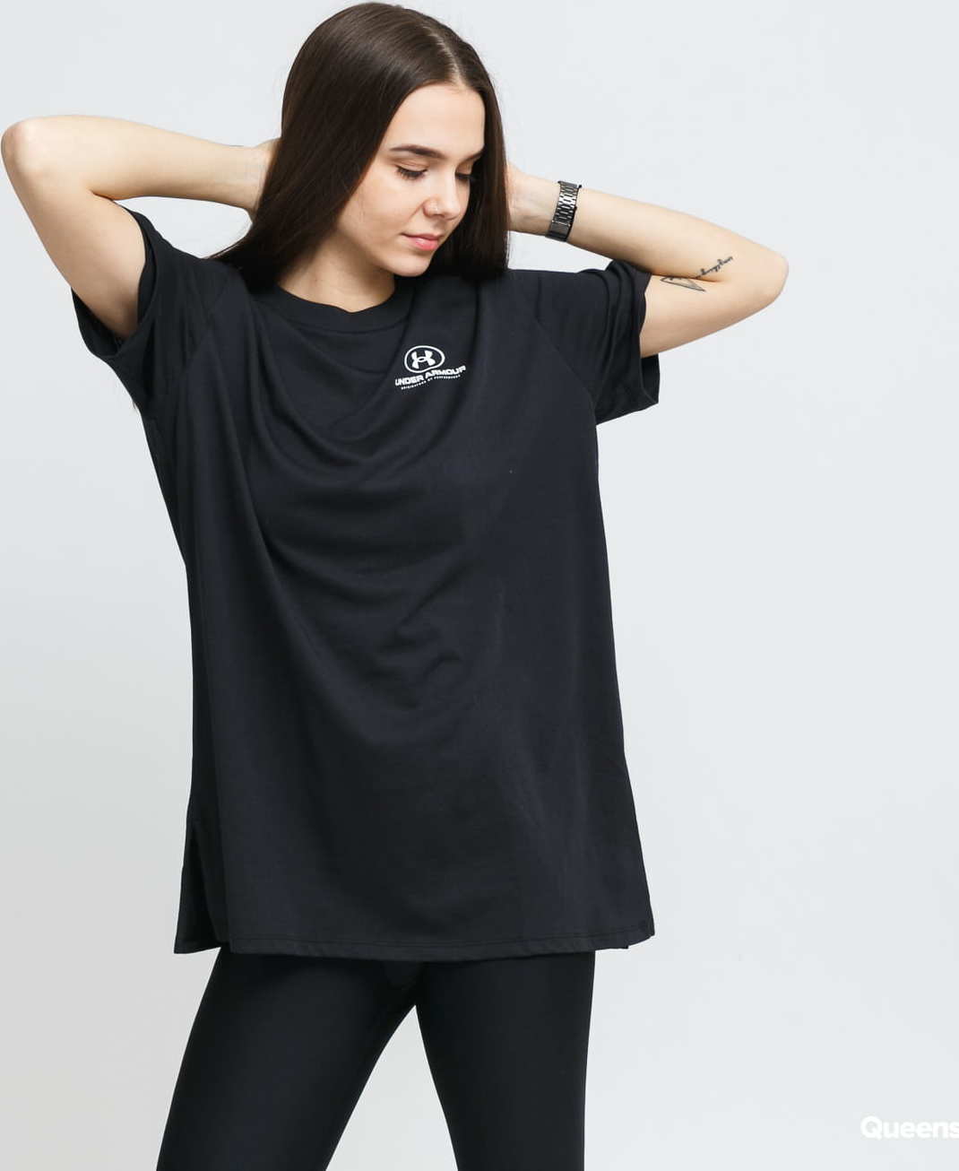 Under Armour Oversized Graphic SS Tee černé M