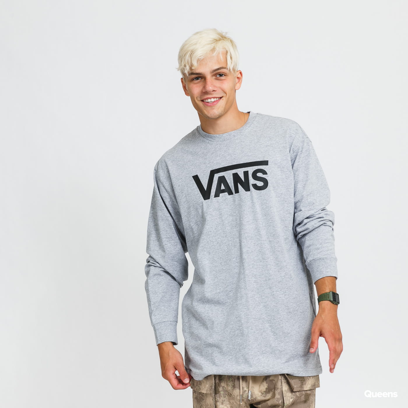 Vans MN Vans Classic LS Tee melange šedé XXL