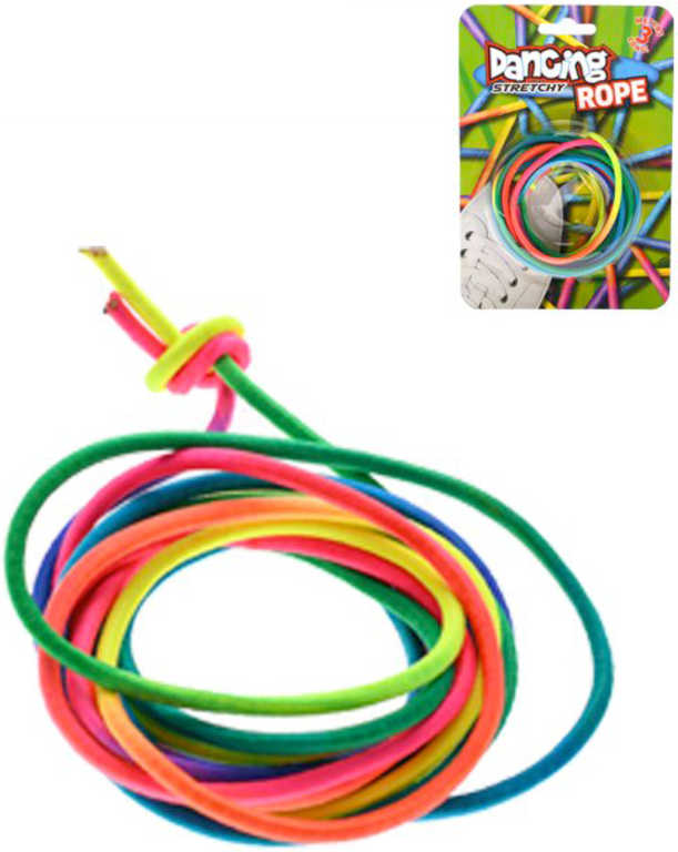 Guma dětská na skákání Dancing Rainbow 300cm barevná na kartě