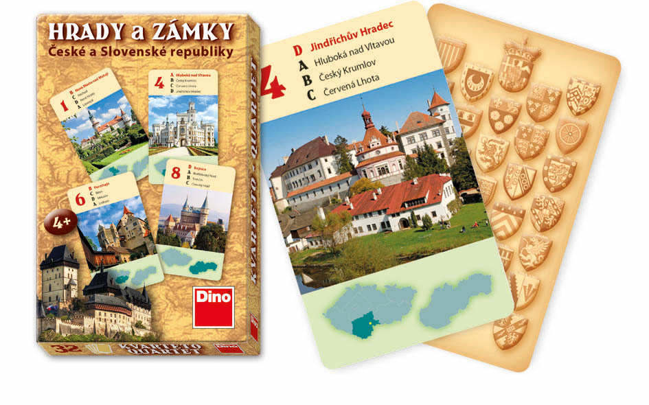 karty kvarteto hrady a zámky