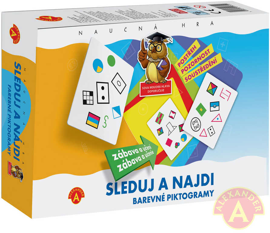 ALEXANDER Hra Barevné piktogramy Sleduj a najdi *SPOLEČENSKÉ HRY*