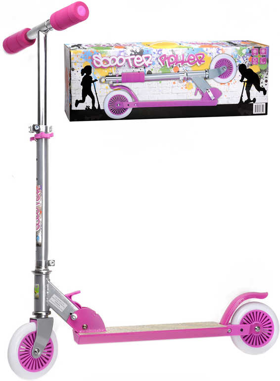 Koloběžka Scooter dětská 70x66x32cm skládací hliníková 4 barvy