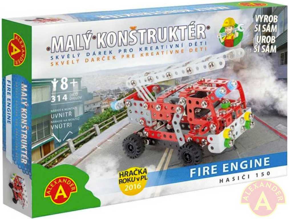 ALEXANDER Malý konstruktér Hasiči 150 konstrukční STAVEBNICE 314 dílků kov