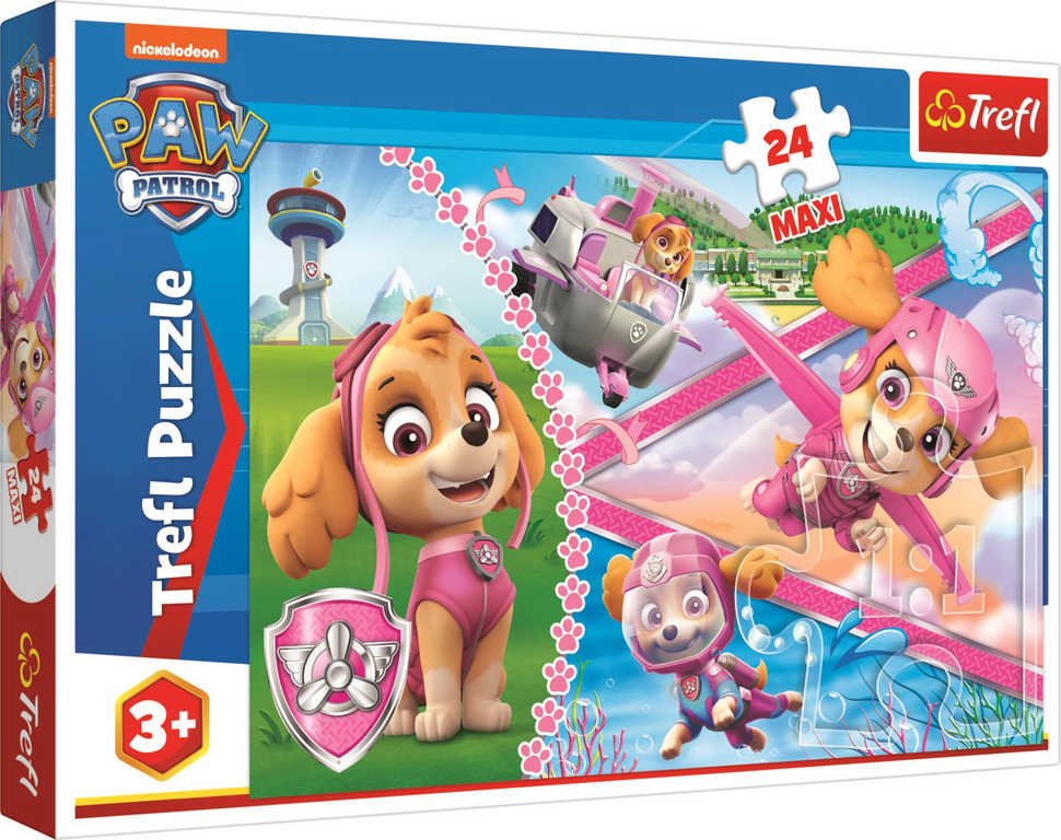 TREFL PUZZLE Hrdinská Skye Tlapková patrola set 24 maxi dílků 60x40cm