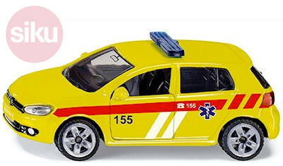 SIKU Auto osobní Volkswagen Golf VI 2.0 TDI Ambulance ČR model kov 1411