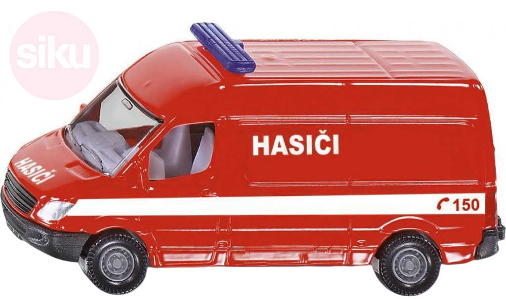 SIKU Auto hasiči dodávka červená CZ model kov 0808