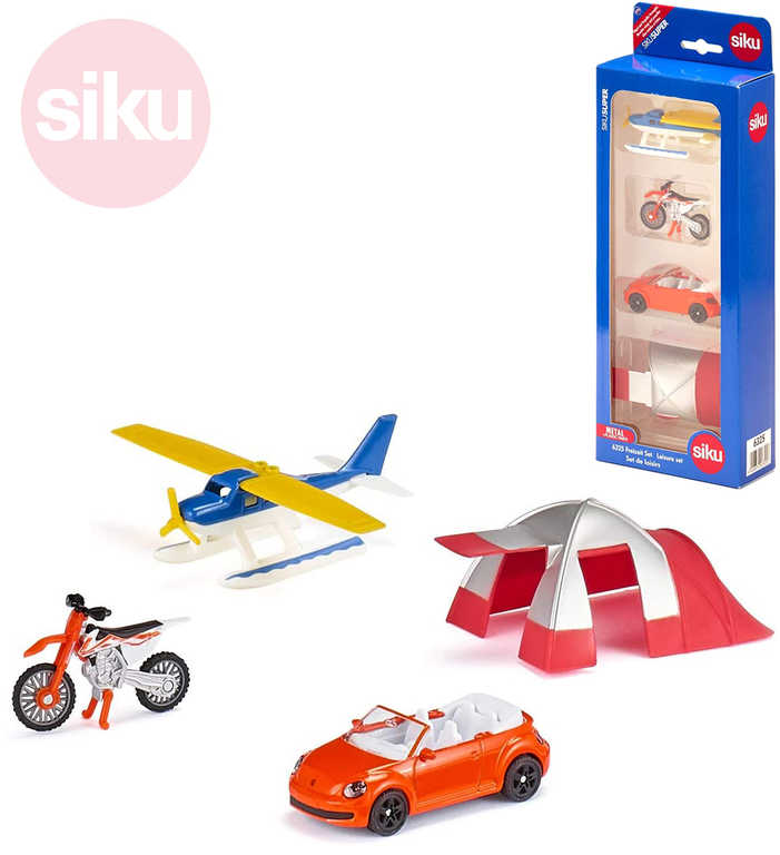 SIKU Set vozidla 3ks a příslušenství pro volný čas kov 6325