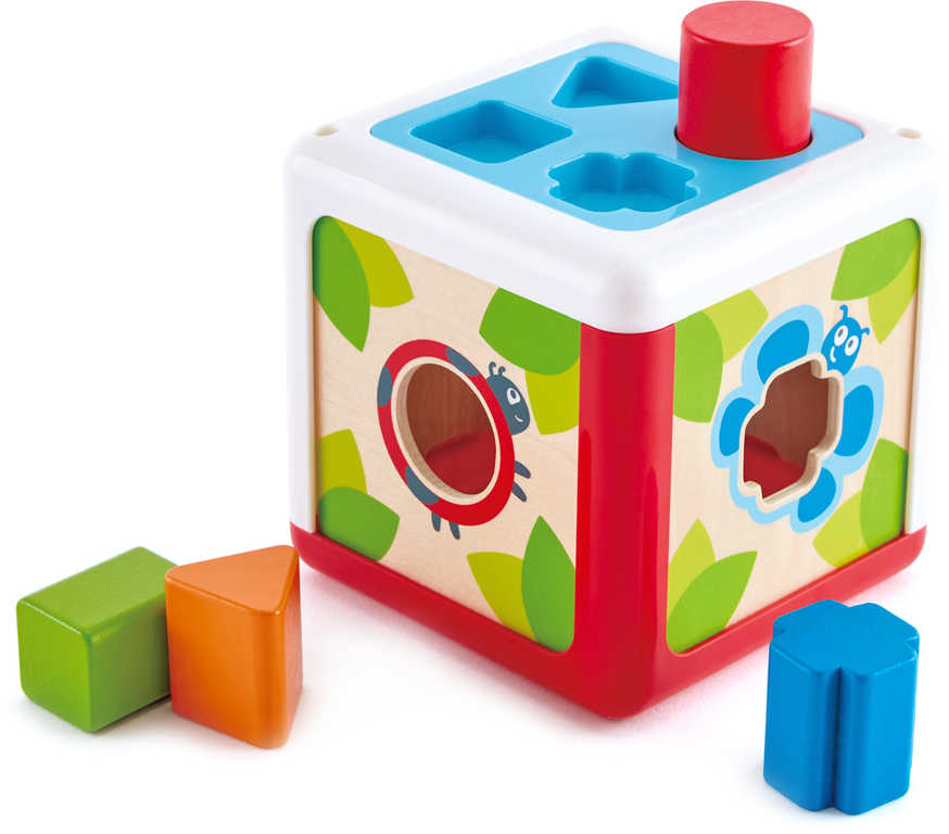 HAPE DŘEVO Baby vkládačka krychle Broučci set 5 dílků *DŘEVĚNÉ HRAČKY*