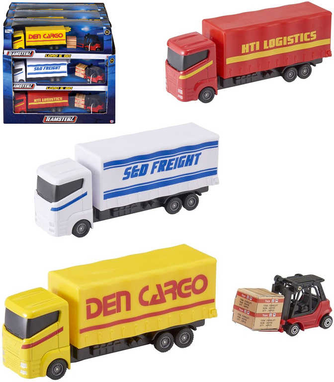 Teamsterz kamion set nákladní auto kovové + vysokozdvižný vozík různé druhy