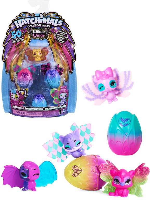SPIN MASTER Hatchimals Wilder Wings zvířátka sběratelská set 4ks ve vajíčku