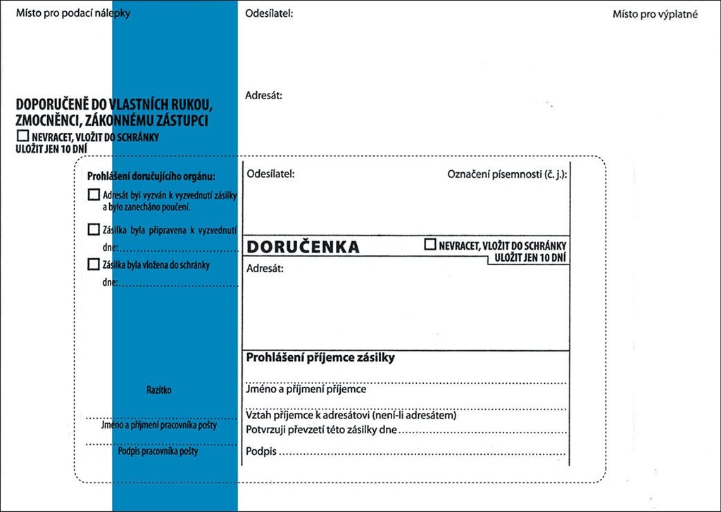 Obálky B6 s doručenkou