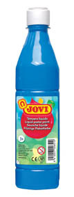 Tekuté temperové barvy JOVI v lahvi - 500 ml / sv.modrá