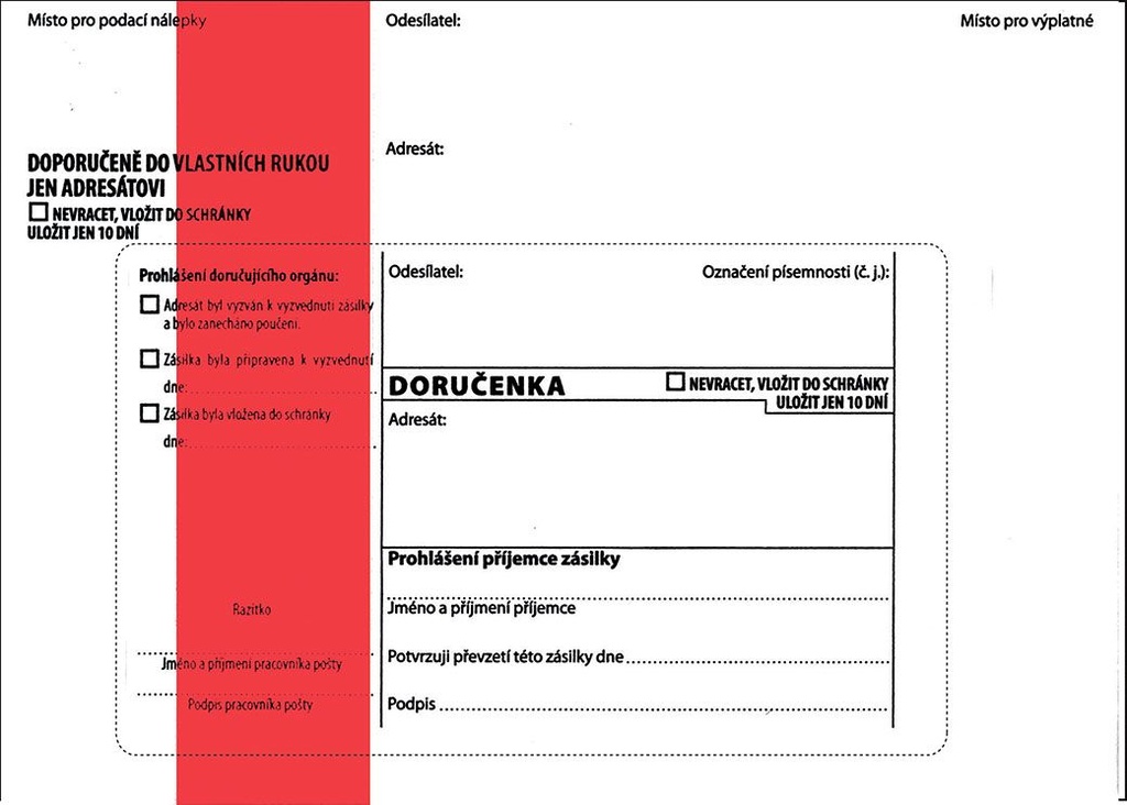 Obálky B6 s doručenkou