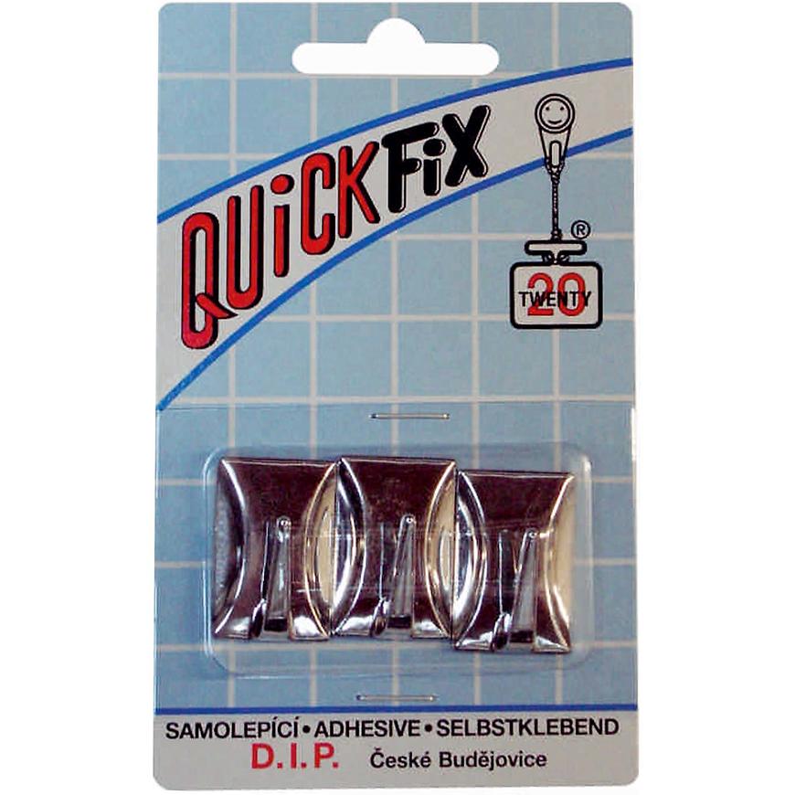 Quickfix háček samolepicí typ 4 - 3ks - stříbrný