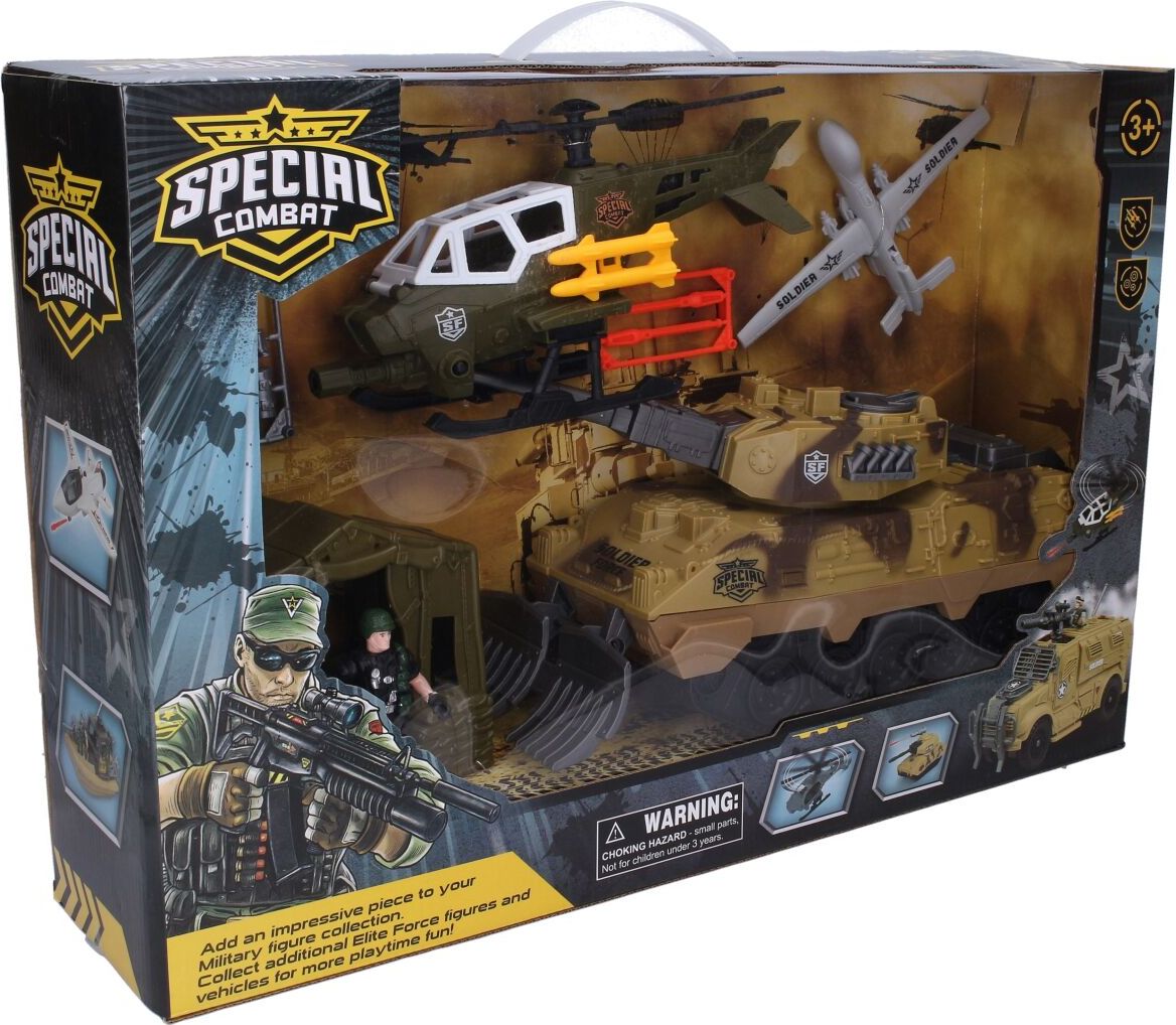 Vojenský set s figurkami tank 30 cm
