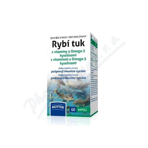 Rybí tuk s vitamíny a Omega-3 kyselinami cps.60