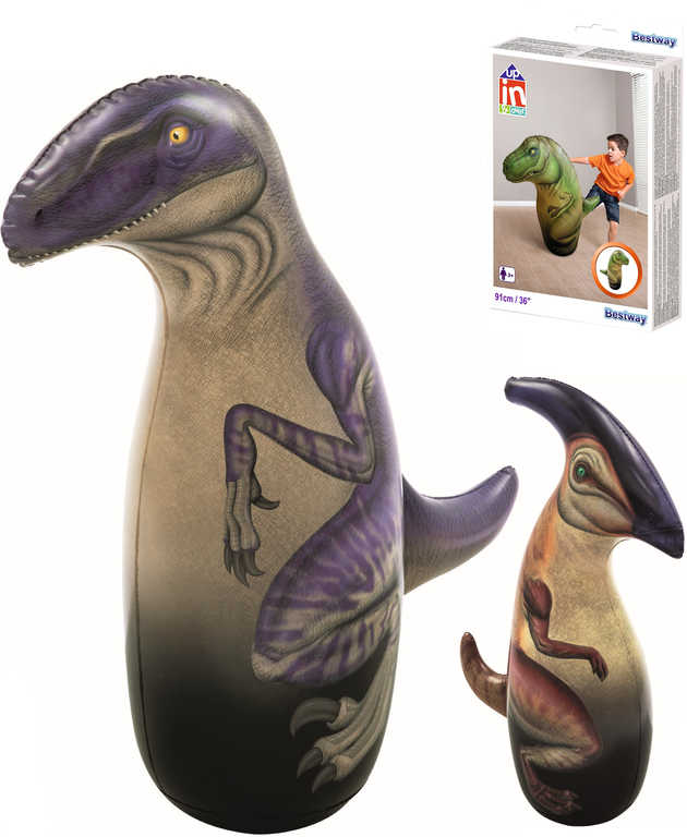 BESTWAY Pytel dětský boxovací dinosaurus 96cm vstávák 3 druhy 52287