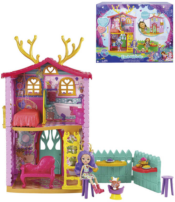 MATTEL Enchantimals jelení domeček herní set panenka Danessa s doplňky