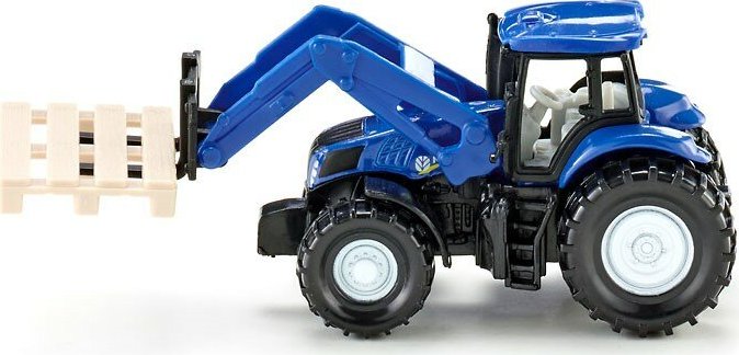 SIKU Blister - traktor New Holland s paletovými vidlemi a paletou