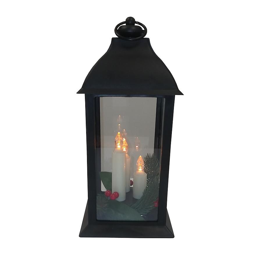 Lucerna LED 3L se třemi svíčemi 4/18/Y
