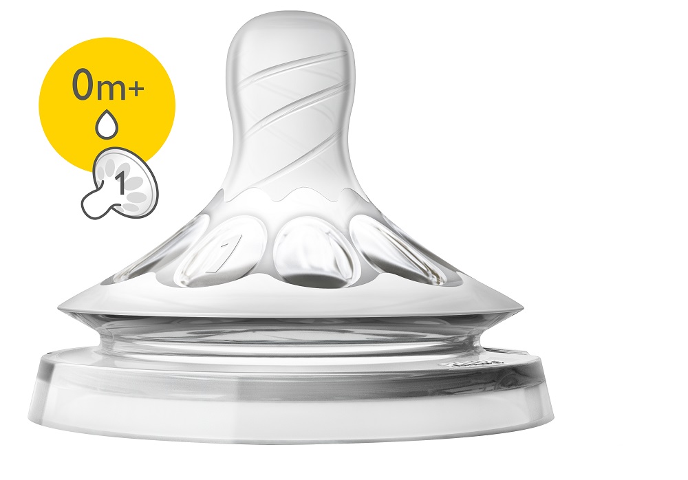 PHILIPS AVENT Dudlík NATURAL 1 novorozenecký průtok 2 ks