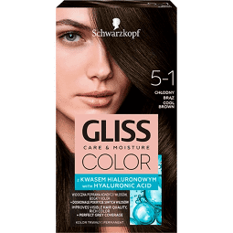 Schwarzkopf Permanentní barva na vlasy Gliss Color 5-1 Chladný hnědý
