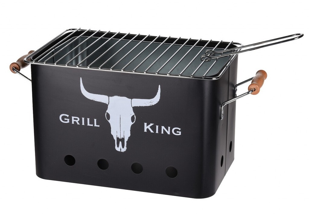 Gril přenosný piknikový GRILL KING černá