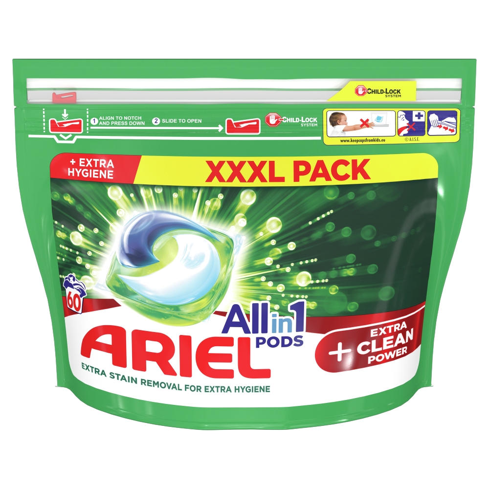 Ariel All-In-1 PODs + Extra Clean Power