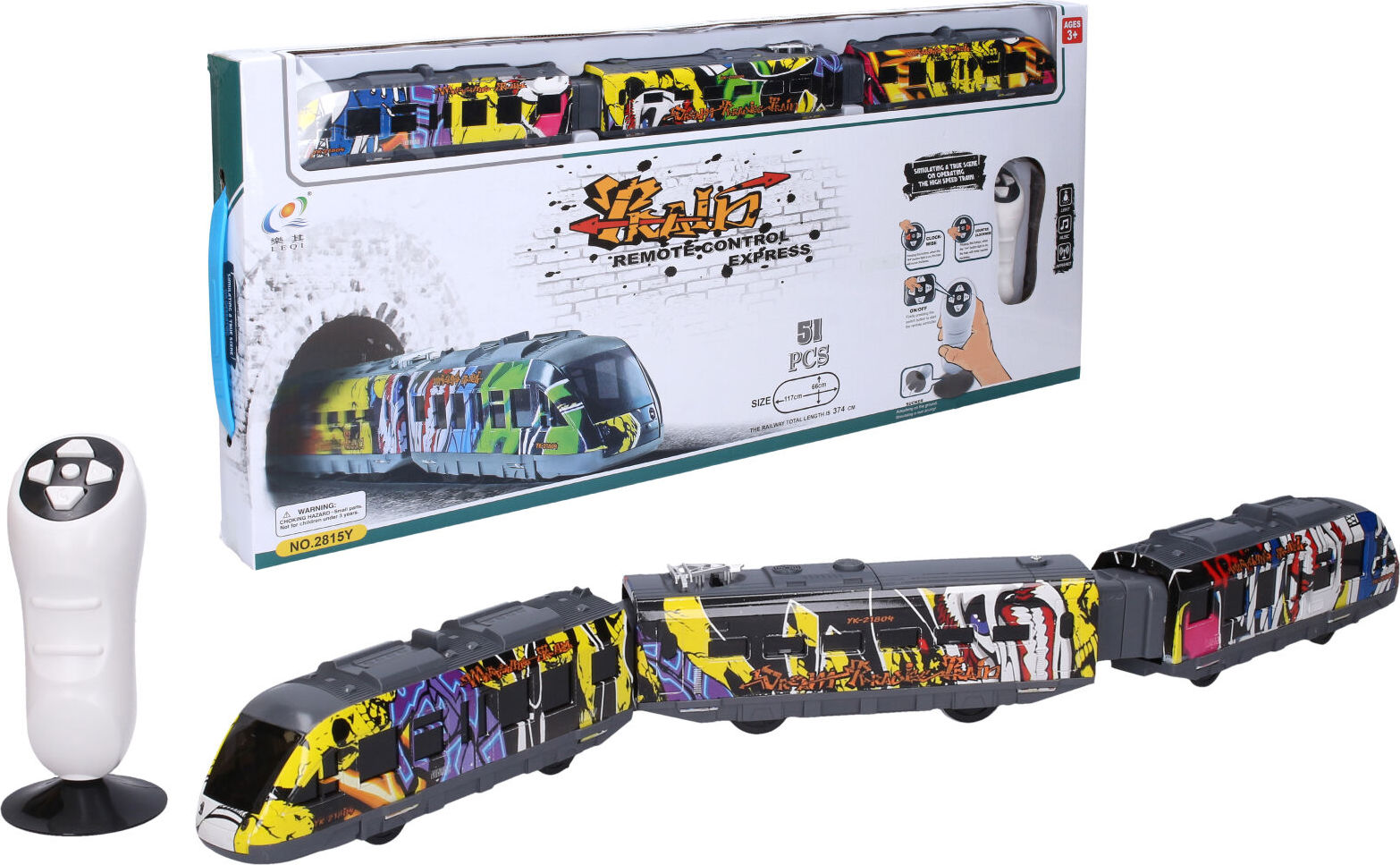 Vlak graffiti set RC 117 x 66 cm