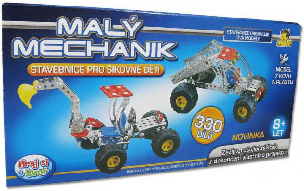 Mechanik malý 2 vozidla 330 ks Stavebnice typu Merkur