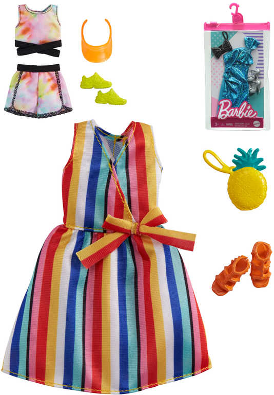 MATTEL BRB Módní set obleček pro panenku Barbie 4 druhy