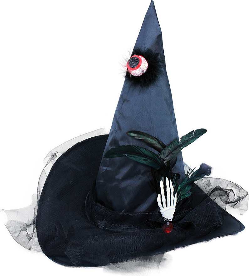 Klobouk čarodějnický/Halloween s okem pro dospělé