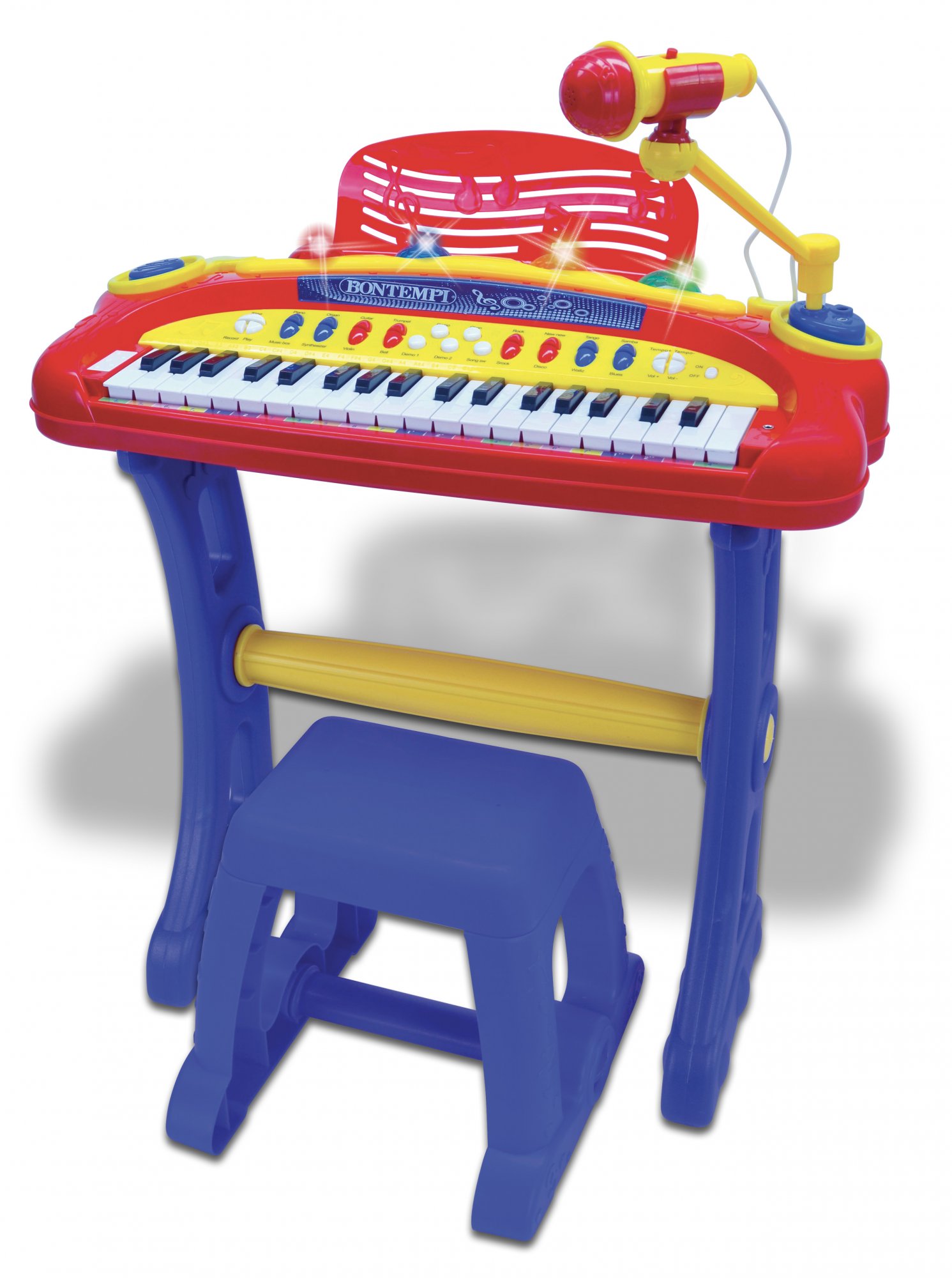 Bontempi Elektronická klávesnice s mikrofonem a stoličkou 48